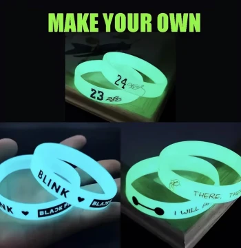 Custom Glow in Dark Silicone Wristbands